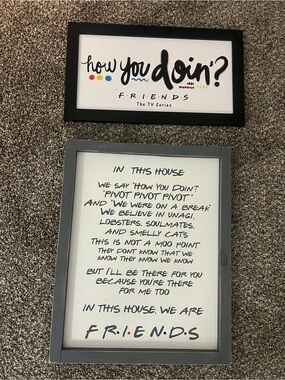 FRIENDS Framed 'In This House' Rule Print - Black & White with Color Dots